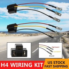 2x H4 9003 to 3 PIN Socket Adapter Wire Harness For 5x7" 7x6" 4x6" 7'' Headlight