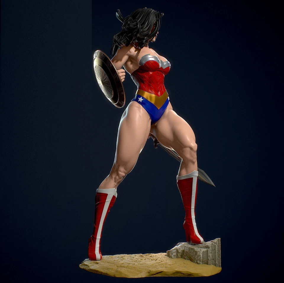 Раскрашенная статуэтка Чудо-женщины сексуальная фигурка 1/4 - Изображение 2 из 4