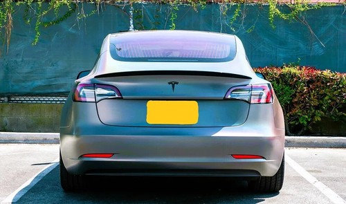 Tesla Model 3 Spoiler Brillo Negro Labio Trasero Bota Ala Bota Cuerpo Ala 2017+ - Imagen 9 de 12