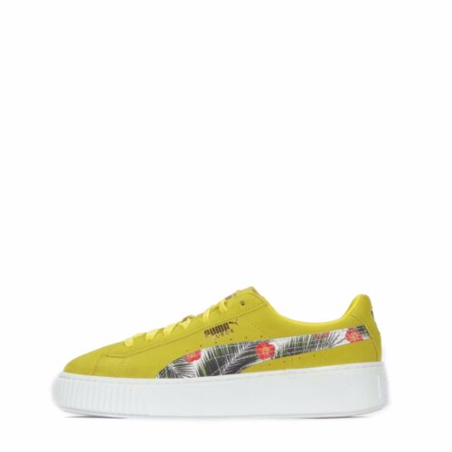 Puma Suede Platform Aloha Junior Youth Shoes Dandelion/Gold - Picture 1 of 7