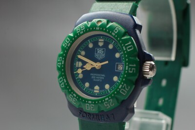 NEAR MINT] Vintage Tag Heuer Formula 1 362.508 Blue Green Qz