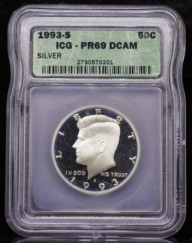 1993-S Kennedy Silver Half Dollar ICG PR69 DCAM