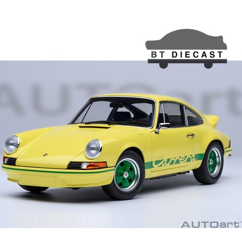 AUTOart 1/18 Porsche 911 Carrera 2.7 RS (Light Yellow/Green Stripe) 78033