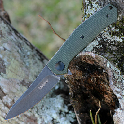 KS4020MCG Kershaw Concierge D2 Black Blade Green Micarta Handles IKBS Linerlock 