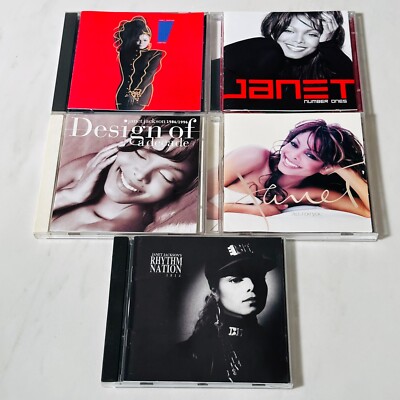 Janet Jackson - CD Lot of 5 - Rhythm Nation - Design of a Decade - Control