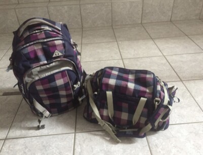 Satch Schulrucksack mit Sporttasche, lila türkis, gebraucht