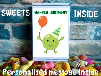 Ha-Pea Fun Geburtstagskarte Geschenkbox mit Süßigkeiten im Briefkasten Geschenk für Ihn Sie