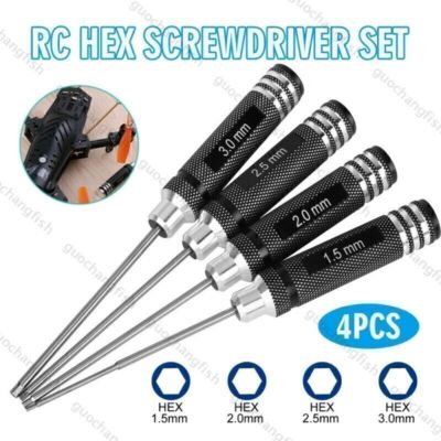 4pcs Hex Socket Screwdriver Screw Driver Repair Tool Set For RC Helicopter Car#