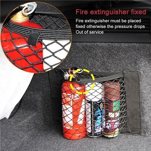 23.6x9.8" Trunk Cargo Seat Mesh Storage Elastic String Net Organizer Pouch Bag - Picture 3 of 13
