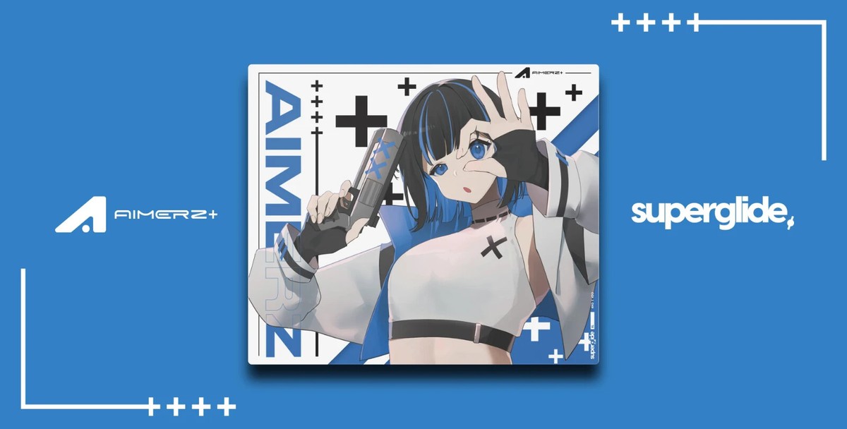 マウス・トラックボール Aimerz Edition Superglide Glass Mousepad