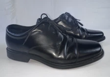 Rockport K71016 Ellingwood Black Leather LaceUp Oxford HydroShield Men SZ 9.5