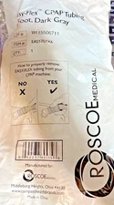 Roscoe Medical Easy-Flex CPAP Tubing 6 Foot Dark Gray NEW, SEALED