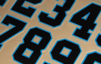 CAROLINA Football Helmet Numbers Decals 1.5'' Inch FULL Size 3M 20MIL