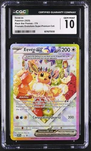 CGC 10 Eevee ex 174 Prismatic Evolutions SPC Black Star Promo Pokemon Card