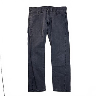 Levis 505 Black Denim Jeans 36x28 Straight Leg