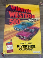 Poster Vintage Riverside International Raceway 21/01/1973 Winston Western 500