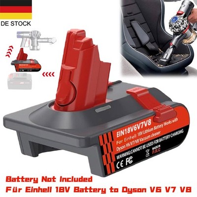 Akku Adapter für Einhell 18V Akku auf für Dyson V6 V7 V8 Staubsauger Konverter