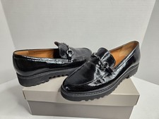 Franco Sarto Carson Loafer Black Women's 8  Synthetic Patent Peddle Leather