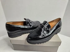 Franco Sarto Carson Loafer Black Women's 8½ Synthetic Patent Peddle Leather 