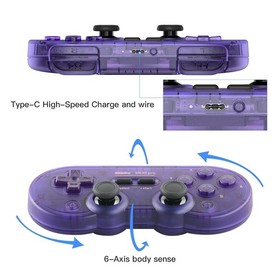 Upgraded SN30 Pro Bluetooth Controller - Crystal Purple