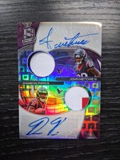 2022 Panini Spectra - Dual Patch Autographs John Metchie III, Dameon Pierce /25