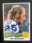 New ListingFred Biletnikoff Autographed  1975 Topps Football Card #405 Raiders HOF