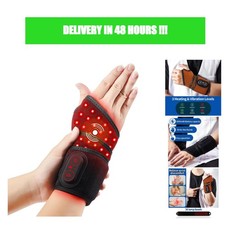 Red Light Cordless Wrist Heating Pad Massager for Carpal Tunnel Arthritis Pain