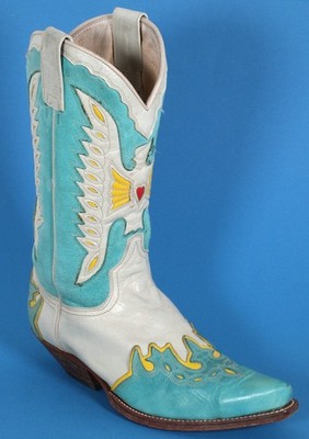Cowboystiefel Westernstiefel Line Dance Catalan Style Leder Vintage Sendra 40