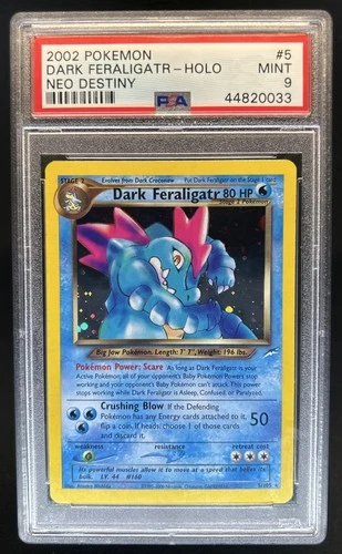 2002 Pokemon Neo Destiny Dark Feraligatr Holo #5/105 PSA 9