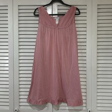 Vintage Vanity Fair Pink Nylon Nightgown Lace Tricot Slip Feminine