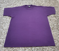 Vintage Screen Stars Best T Shirt Mens XL Purple Blank Single Stitch 50/50 USA