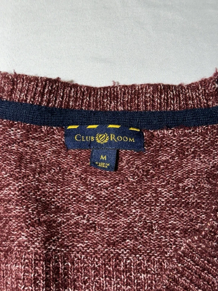 Textured Cardigan Sweater Adult Size Medium Cotton Blend Y2K Grandpa Geometric - Image 4 of 4