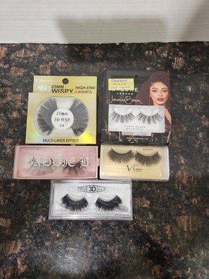 5 Pairs  Strip Lashes | Bundle with Different Styles Lot Jasmine Brown, Luxe 