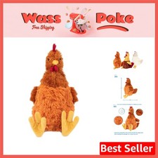 Engaging Plush Squeaky Chicken Toy - Perfect for Large Dogs  Fetch Enthusiasts