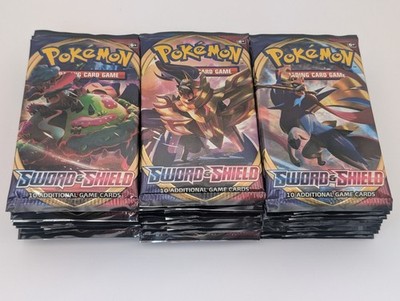 30x Pokémon TCG Sword & Shield Booster Packs Lot - New Sealed Loose