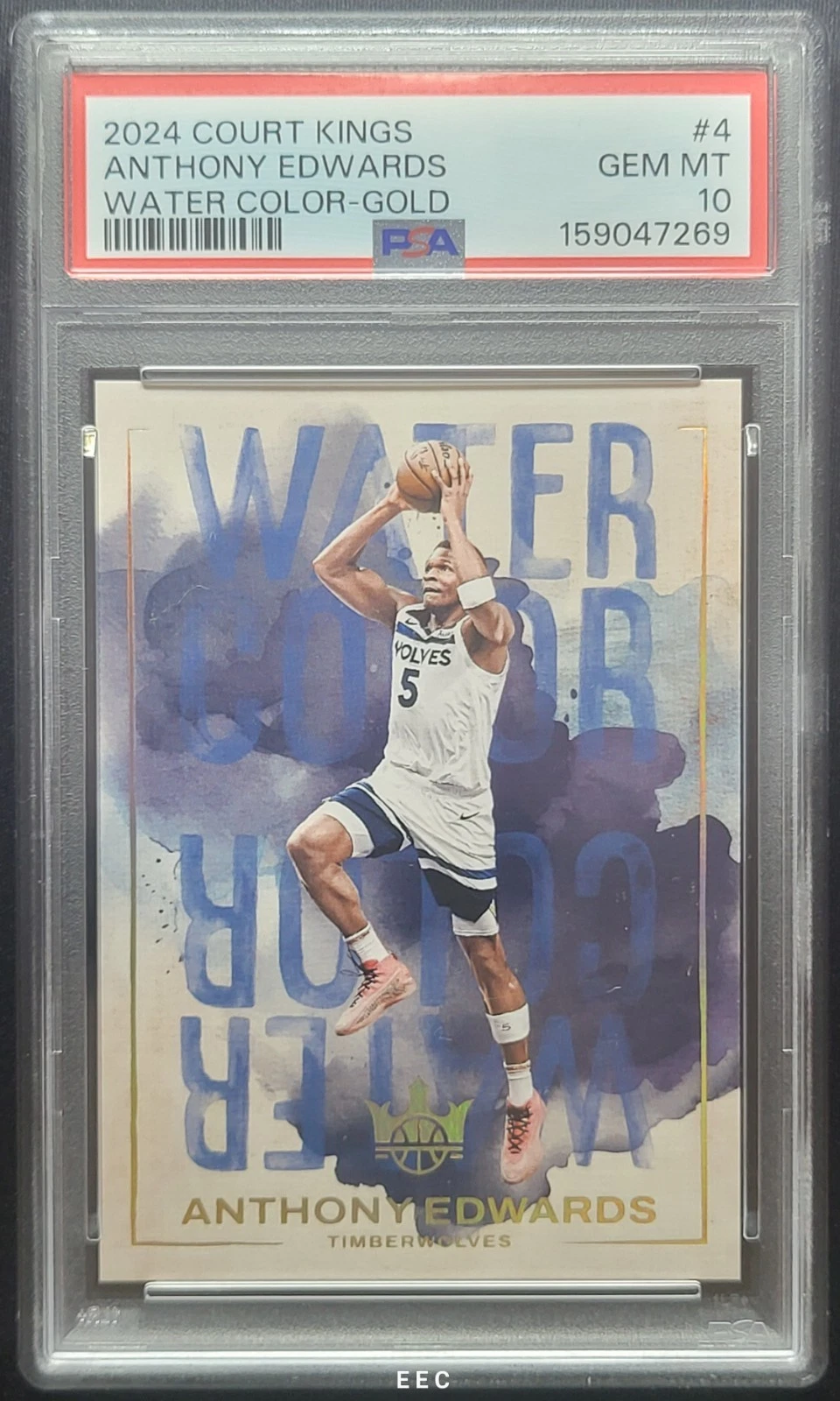 2024 Panini Court Kings Anthony Edwards Gold SP /10