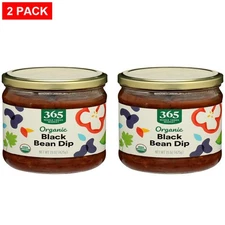 Whole Foods Market, Organic Black Bean Dip, 15 Ounce - Pack Of 2