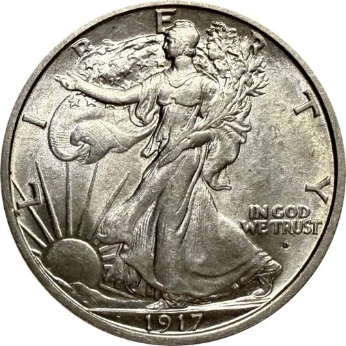 1917 Obverse D Walking Liberty Half Dollar BU ***READ DESCRIPTION***