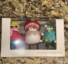 Target Wondershop Featherly Friends  3 Mini Fabric Birds Bright Christmas 2024