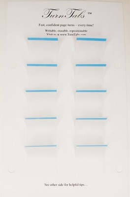 TurnTabs, 1 sheet of 10 tabs.  New.  Fast, easy page turns - every time!