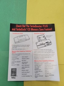 turbografx Cd Memory turbo booster Insert