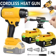 Cordless Heat Gun Hot Air Gun For Dewalt 20V 20 Volt Max Li-ion Battery DCB208-2