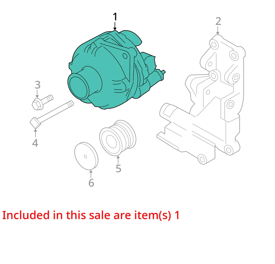 Alternador Mitsubishi Outlander 2010 2,4 L usado 136 k millas OEM 601-50230 Foto 3 de 4