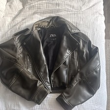 Zara Damen Bikerjacke Kunstleder Schwarz Gr. ...