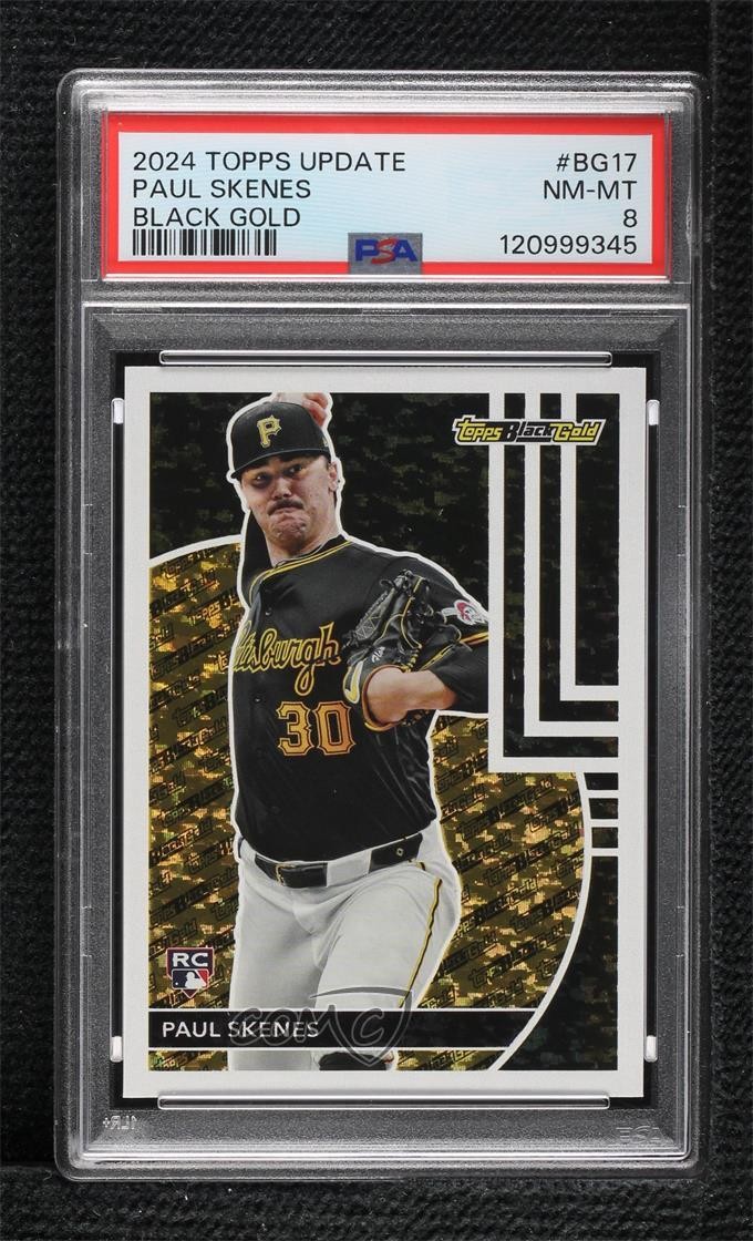 2024 Topps Update Topps Black Gold Paul Skenes #BG-17 PSA 8 Rookie RC 02ti
