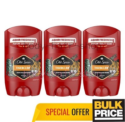 Old Spice Tigerclaw Stick Deodorant 48H Protection Citrus Fresh 50ml 3er Pack
