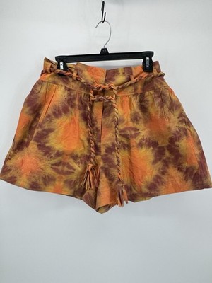ULLA JOHNSON TIE DYE SHORTS SZ 12 MULTICOLOR