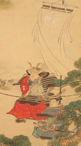 am3359 Hanging Scroll "Samurai Warrior" by Tanaka Totsugen - Picture 4 of 12