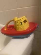 Green Toys My First Tug Boat, Red L Scoop Pour Tub Pool Toy Gently Used