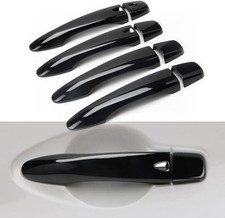 For 2017-2025 Nissan Kicks Gloss Black Door Handle Cover Overlay With 2 Smartkey